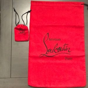 Two authentic Louboutin Dust bags